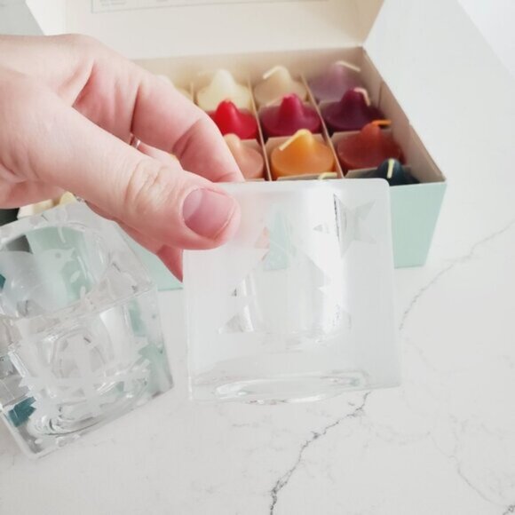 NWT Partylite Winter Frost Votive Holders &  Scents Of The Season 20 Candle Set - Picture 3 of 8